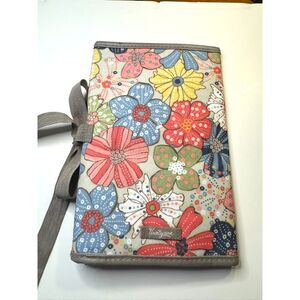 Thirty-One Jewelry Roll Floral Tri-Fold